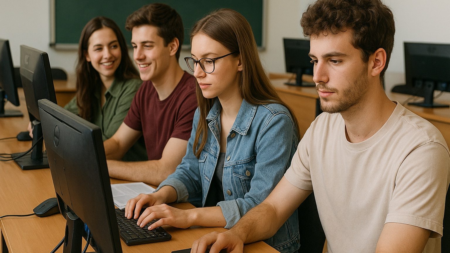 Студенты IT на паре в институте