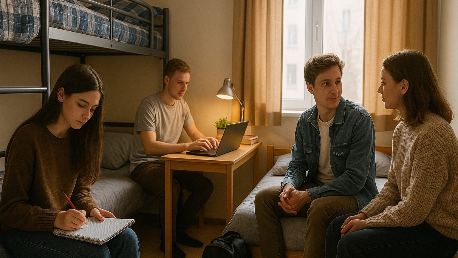 Студенты в общаге